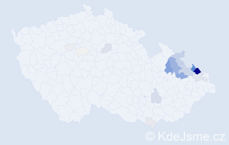 Příjmení: 'Krömer', počet výskytů 69 v celé ČR