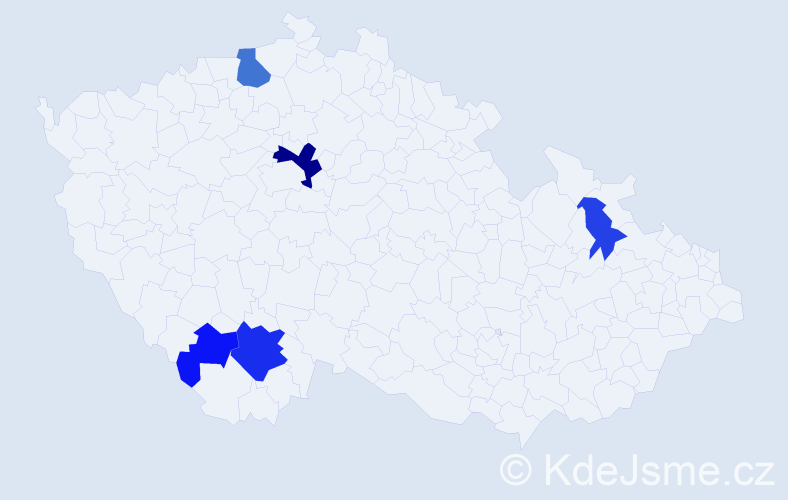 Příjmení: 'Ploner', počet výskytů 10 v celé ČR