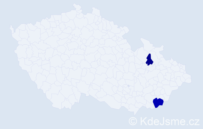 Příjmení: 'Rakšányi', počet výskytů 8 v celé ČR