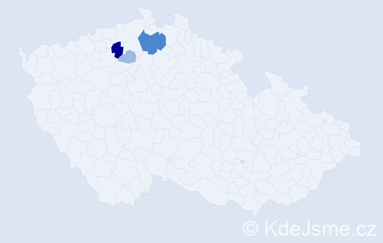 Příjmení: 'Paudera', počet výskytů 7 v celé ČR