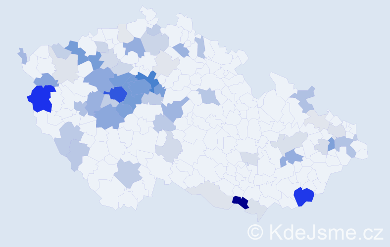 Příjmení: 'Mandová', počet výskytů 243 v celé ČR