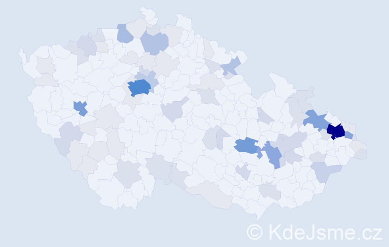 Příjmení: 'Komárová', počet výskytů 244 v celé ČR