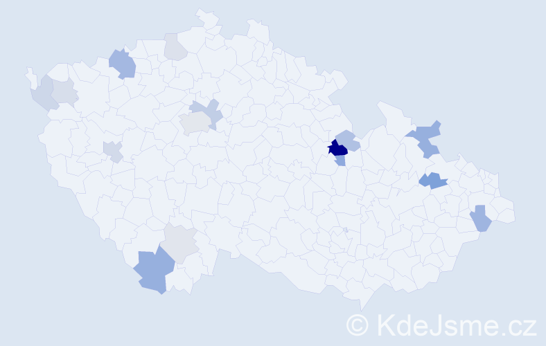 Příjmení: 'Lindenthal', počet výskytů 31 v celé ČR