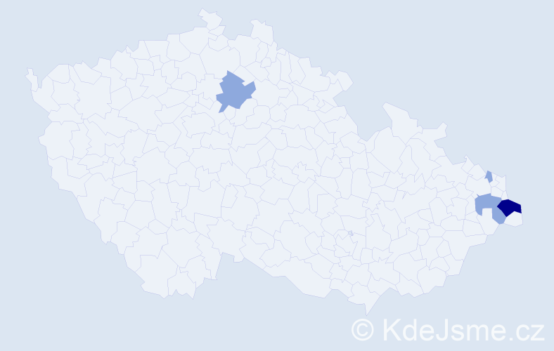 Příjmení: 'Pietrzyková', počet výskytů 12 v celé ČR