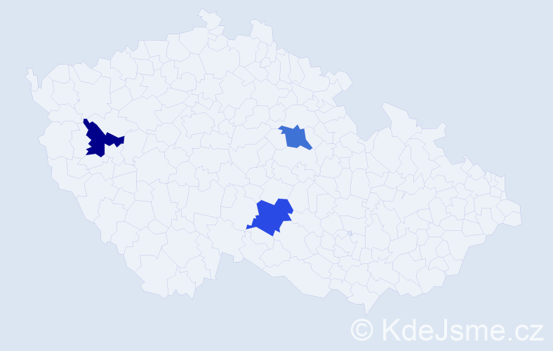 Příjmení: 'Kovtsunyak', počet výskytů 3 v celé ČR