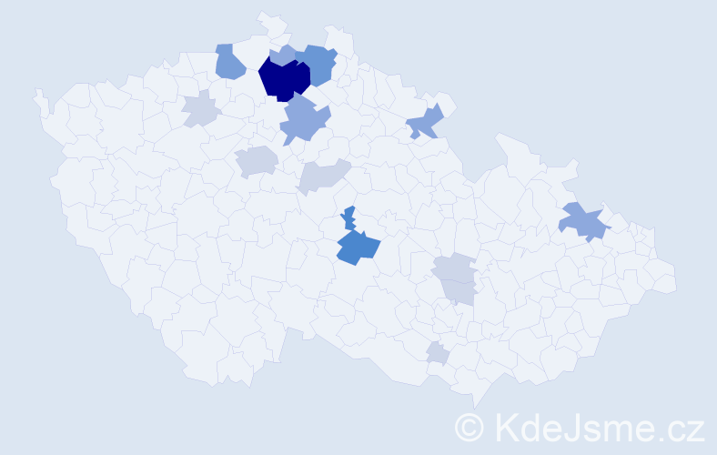 Příjmení: 'Murga', počet výskytů 45 v celé ČR