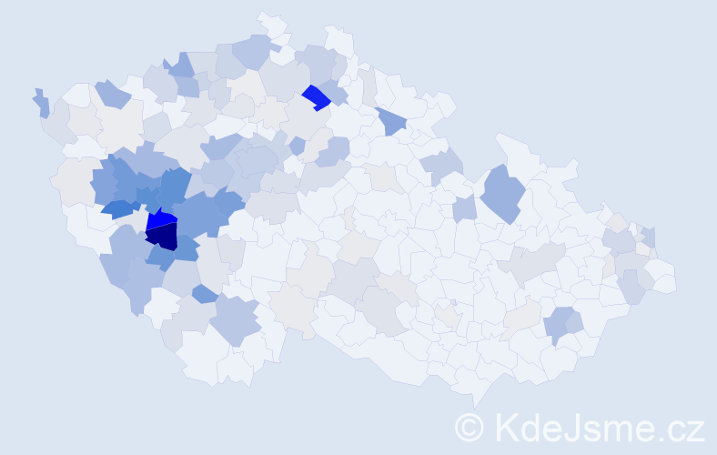 Příjmení: 'Šeflová', počet výskytů 595 v celé ČR