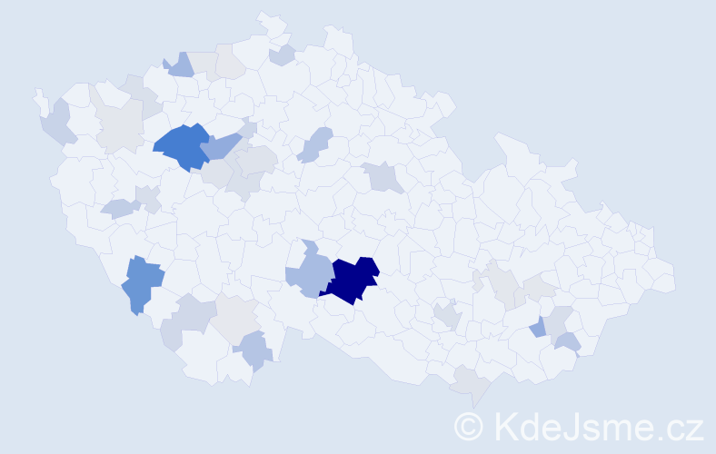 Příjmení: 'Hink', počet výskytů 117 v celé ČR