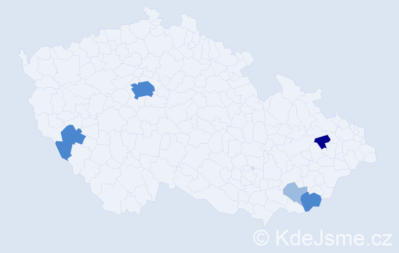 Příjmení: 'Elkner', počet výskytů 11 v celé ČR