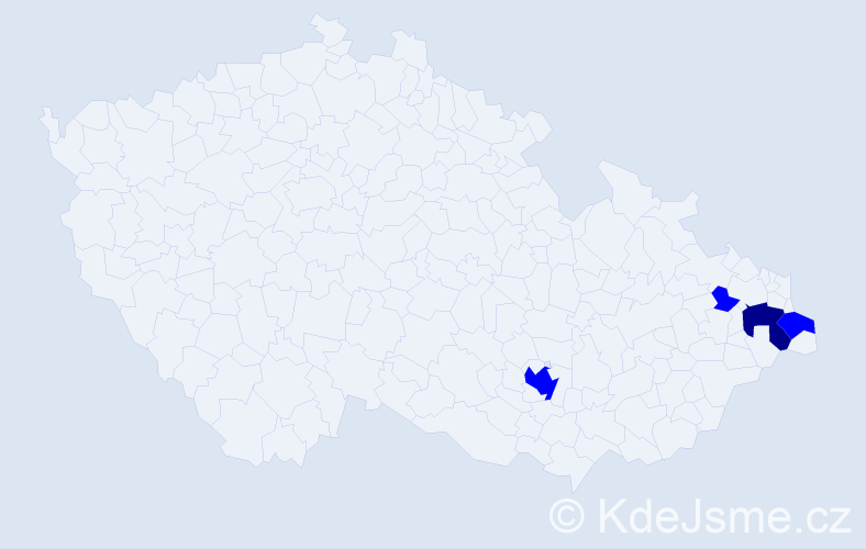 Příjmení: 'Luštinský', počet výskytů 5 v celé ČR
