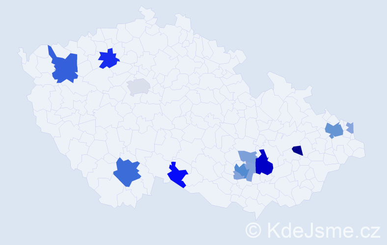 Příjmení: 'Kotisová', počet výskytů 31 v celé ČR