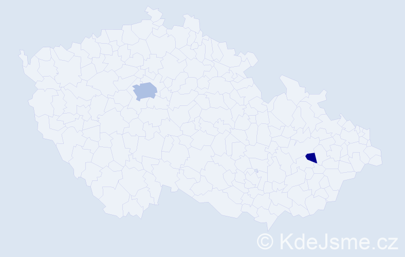Příjmení: 'Dolášová', počet výskytů 7 v celé ČR