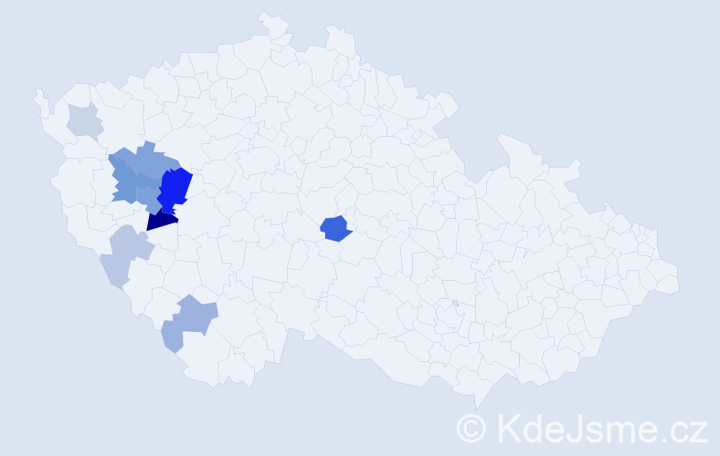 Příjmení: 'Prantnerová', počet výskytů 23 v celé ČR