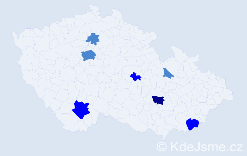 Příjmení: 'Abdullah', počet výskytů 12 v celé ČR