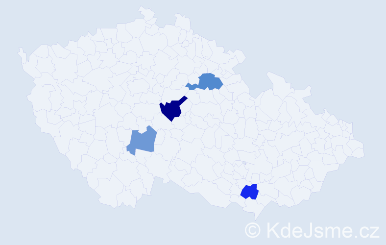 Příjmení: 'Mccarthy', počet výskytů 6 v celé ČR