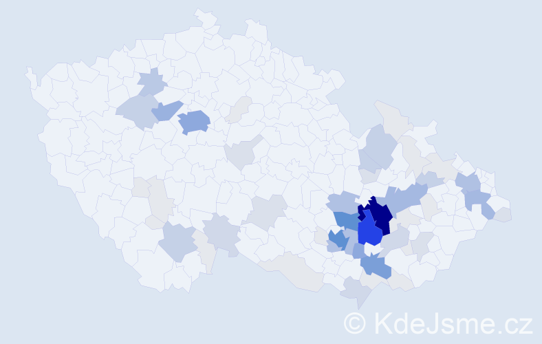 Příjmení: 'Hořavová', počet výskytů 244 v celé ČR