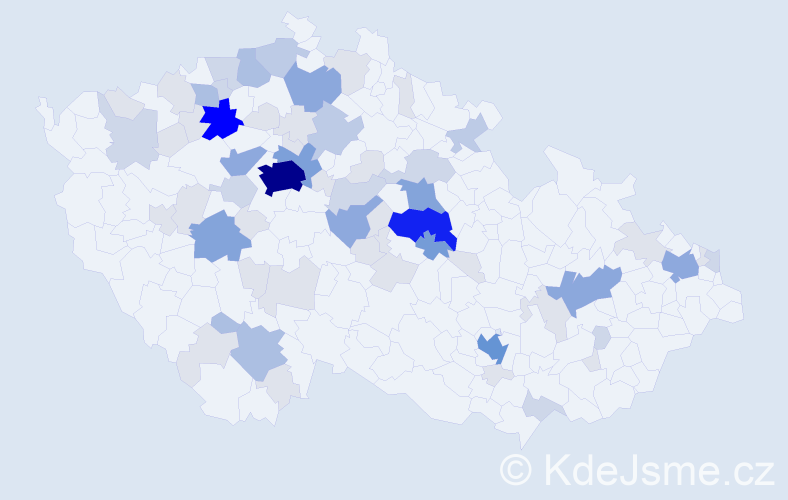 Příjmení: 'Zlatohlávková', počet výskytů 212 v celé ČR