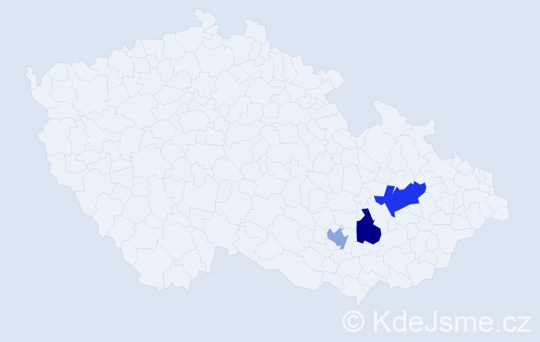 Příjmení: 'Kotršová', počet výskytů 7 v celé ČR