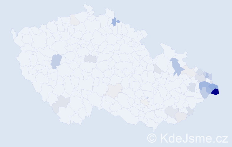 Příjmení: 'Michalek', počet výskytů 89 v celé ČR