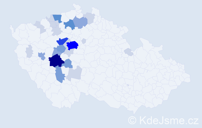 Příjmení: 'Muláček', počet výskytů 75 v celé ČR