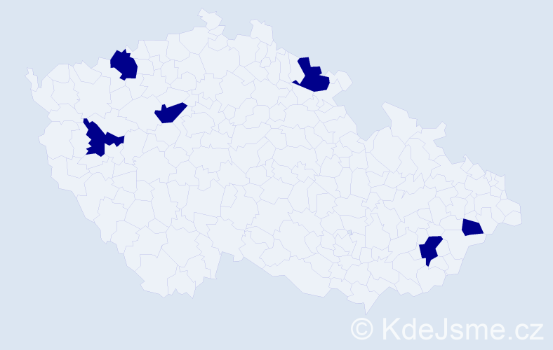 Příjmení: 'Muňoz', počet výskytů 6 v celé ČR