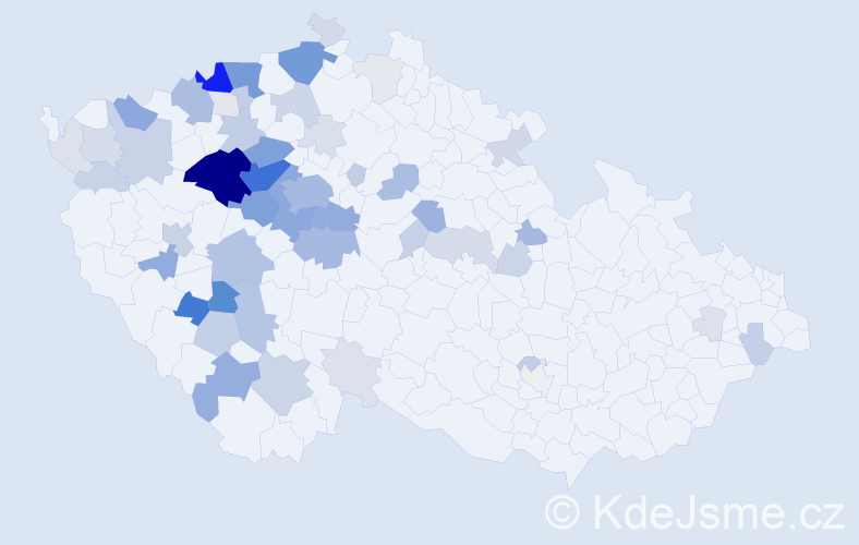 Příjmení: 'Pošta', počet výskytů 237 v celé ČR