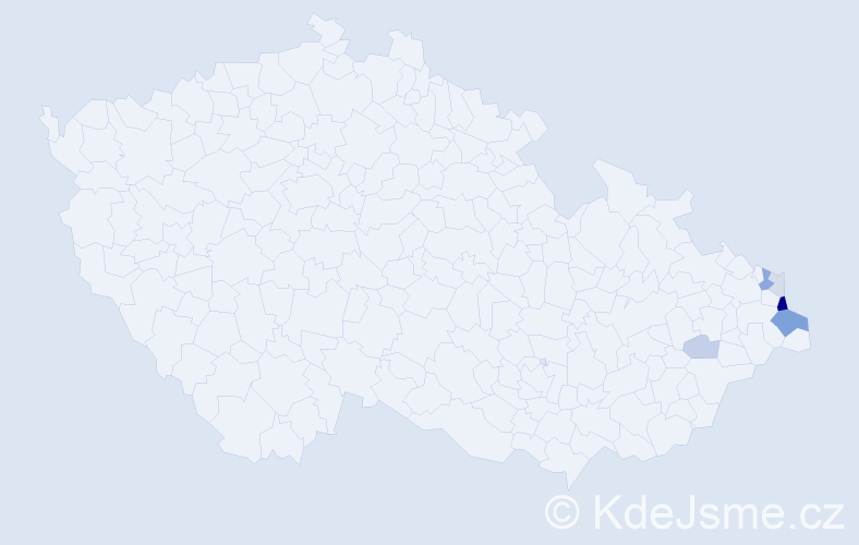 Příjmení: 'Kabot', počet výskytů 31 v celé ČR