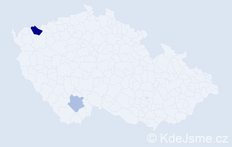 Příjmení: 'Wesemann', počet výskytů 3 v celé ČR