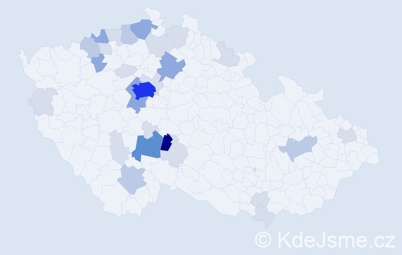 Příjmení: 'Pošusta', počet výskytů 78 v celé ČR