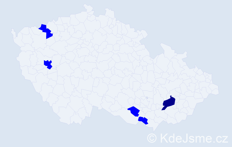 Příjmení: 'Démková', počet výskytů 6 v celé ČR
