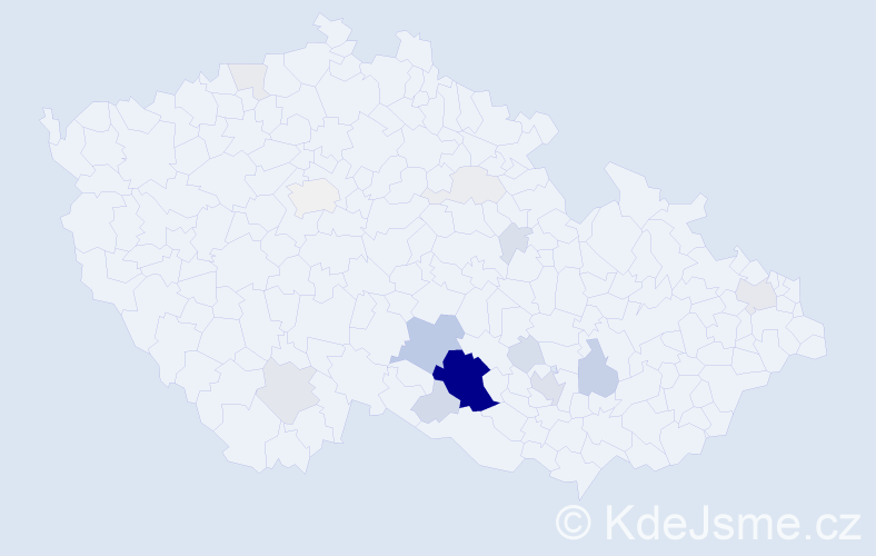Příjmení: 'Milostná', počet výskytů 76 v celé ČR