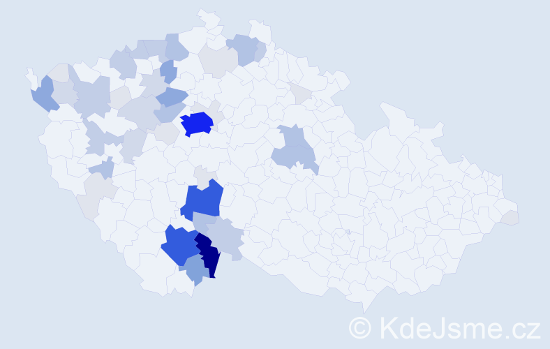 Příjmení: 'Trsková', počet výskytů 185 v celé ČR