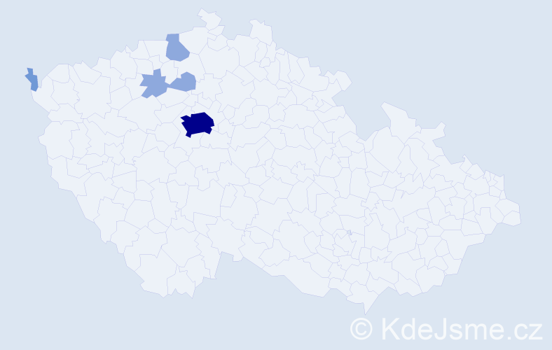 Příjmení: 'Kléger', počet výskytů 11 v celé ČR