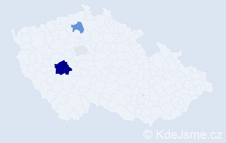 Příjmení: 'Prügl', počet výskytů 5 v celé ČR