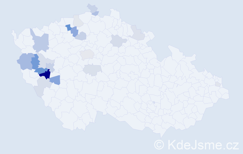 Příjmení: 'Šiling', počet výskytů 43 v celé ČR
