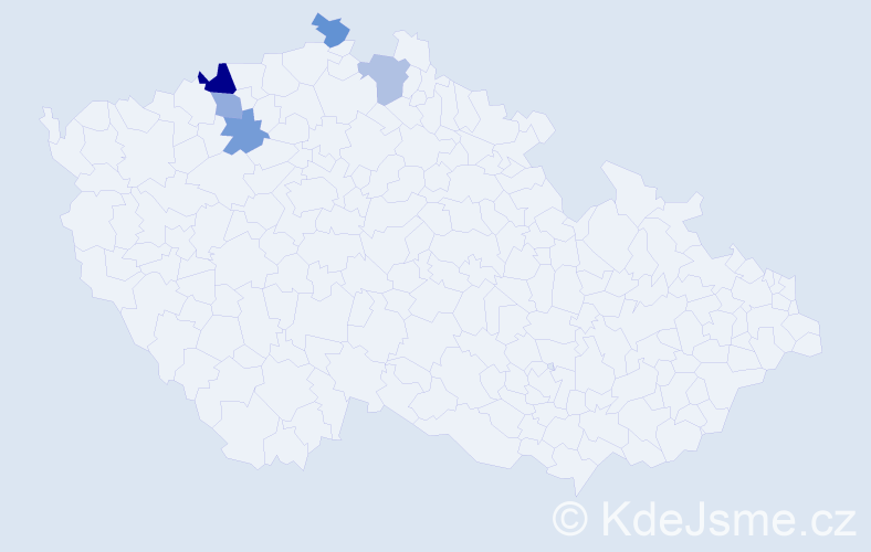 Příjmení: 'Rejhart', počet výskytů 7 v celé ČR