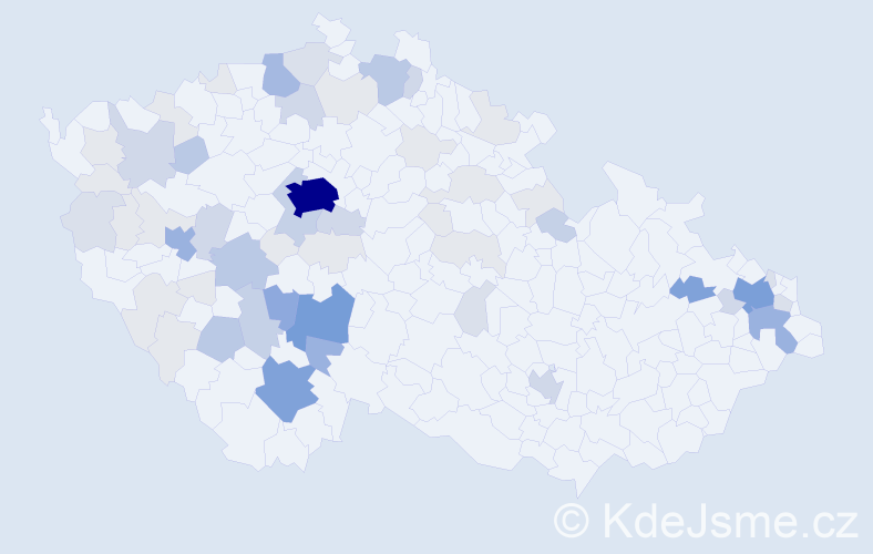 Příjmení: 'Vrkoč', počet výskytů 218 v celé ČR