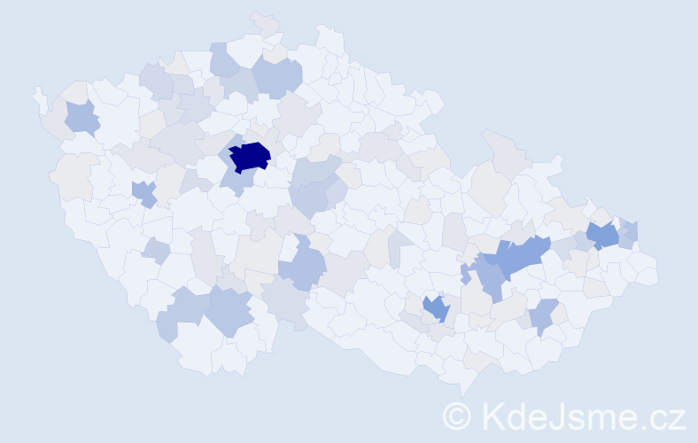 Příjmení: 'Pavlovská', počet výskytů 410 v celé ČR