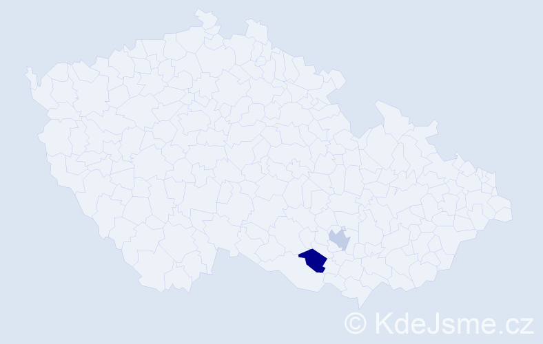 Příjmení: 'Delios', počet výskytů 4 v celé ČR