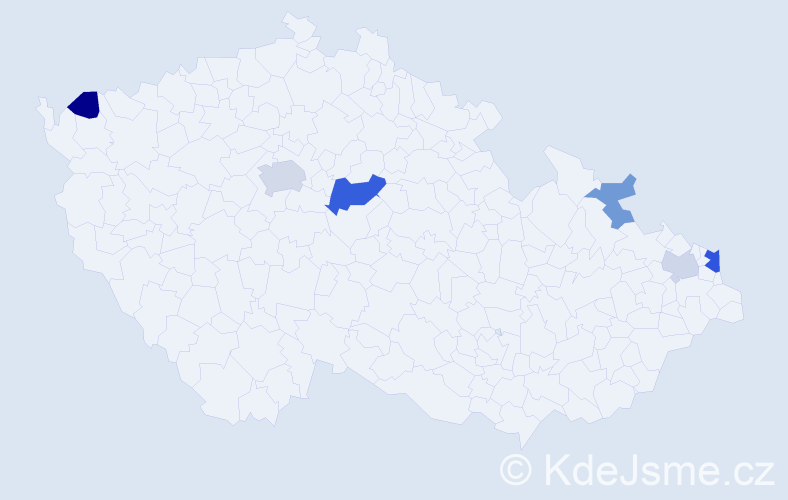 Příjmení: 'Mendralová', počet výskytů 12 v celé ČR