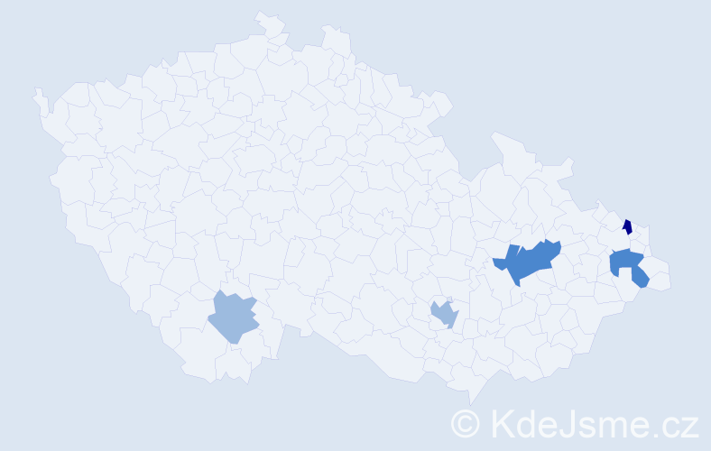 Příjmení: 'Repecká', počet výskytů 10 v celé ČR
