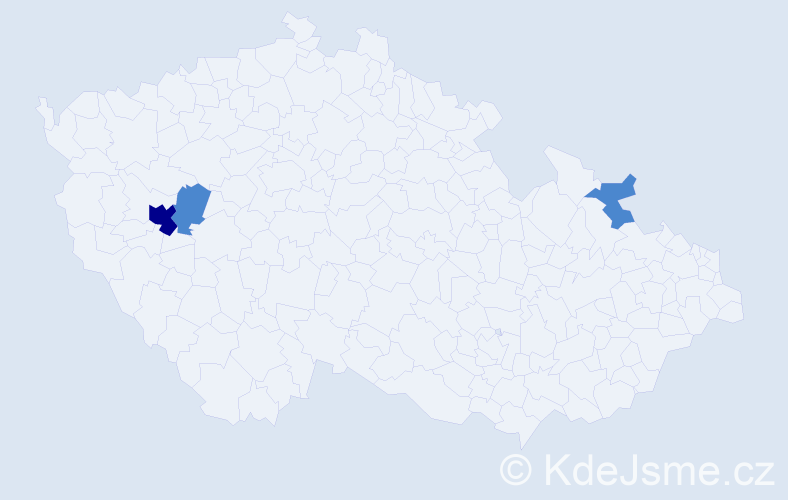 Příjmení: 'Frieslová', počet výskytů 5 v celé ČR
