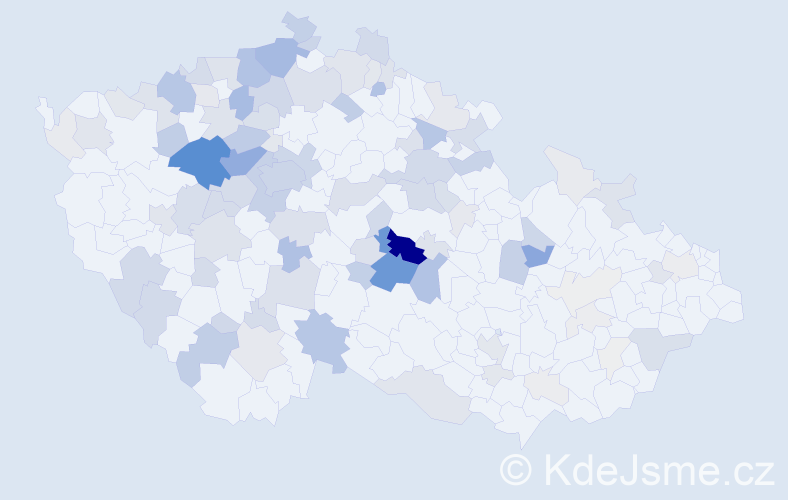 Příjmení: 'Ledvinková', počet výskytů 421 v celé ČR