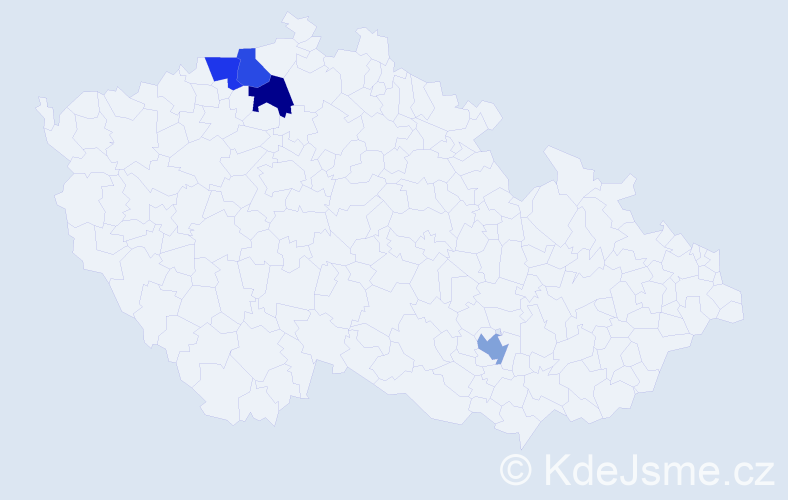 Příjmení: 'Geletková', počet výskytů 4 v celé ČR