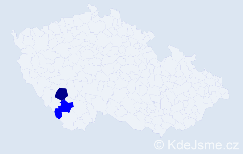 Příjmení: 'Andrejuv', počet výskytů 5 v celé ČR