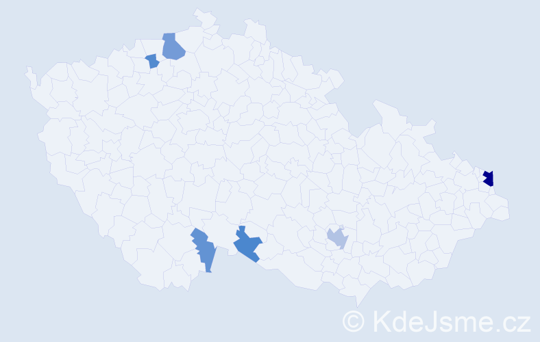 Příjmení: 'Triebl', počet výskytů 16 v celé ČR