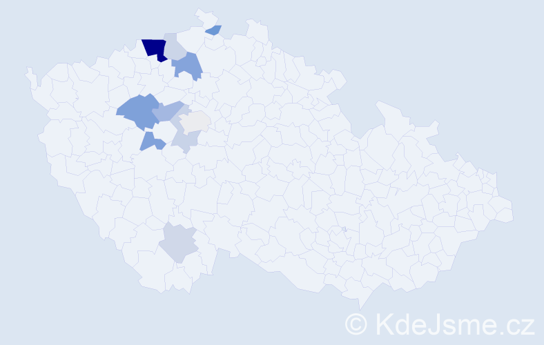 Příjmení: 'Zechelová', počet výskytů 24 v celé ČR
