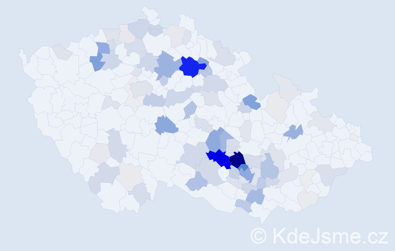 Příjmení: 'Babák', počet výskytů 357 v celé ČR