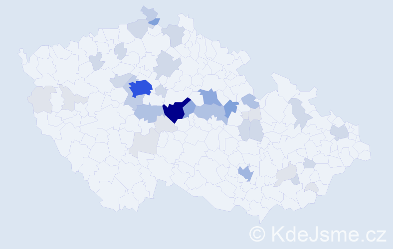 Příjmení: 'Dastych', počet výskytů 135 v celé ČR