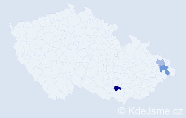 Příjmení: 'Gordieiev', počet výskytů 3 v celé ČR